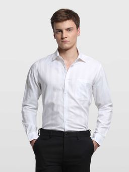 Arrow - White Stripes Full Sleeves Shirt