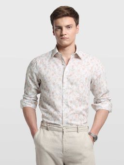 Arrow - White Floral Full Sleeves Shirt