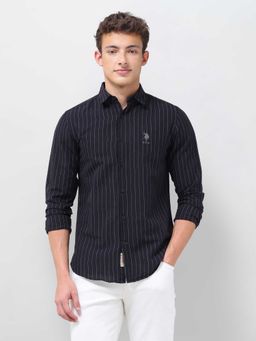 U.S. Polo Assn. Denim Co. - Black Stripes Full Sleeves Shirt
