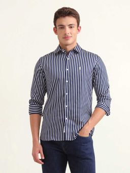 U.S. POLO ASSN. - Blue Stripes Full Sleeves Shirt