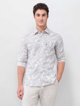 U.S. POLO ASSN. - White Floral Full Sleeves Shirt