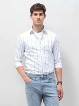 U.S. POLO ASSN. - White Stripes Full Sleeves Shirt
