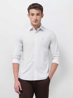 U.S. POLO ASSN. - Grey Geometric Full Sleeves Shirt