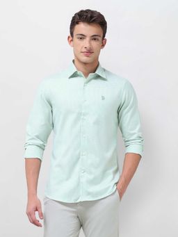 U.S. POLO ASSN. - Green Checks Full Sleeves Shirt