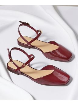 Street Style Store - Women Burgundy Sandals with Backstrap