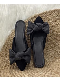 Street Style Store - Women Black Flats with Bows