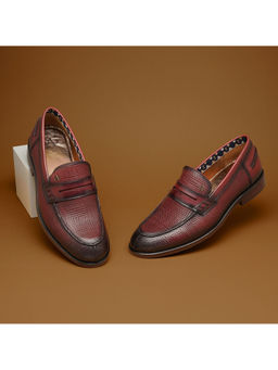 Arrow - Men Cross Burgundy Formal Slip On Shoes