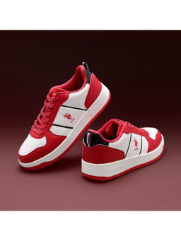 U.S. POLO ASSN. - Men Reggie Red Retro Court Sneakers