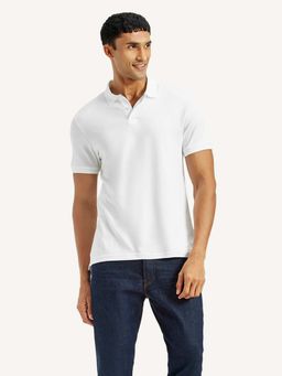 Levi's - White Solid Polo T-Shirt