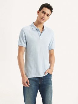 Levi's - Blue Solid Polo T-Shirt