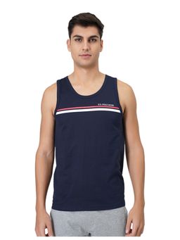 U.S. POLO ASSN. - Mens Solid Cotton Vests Navy Blue