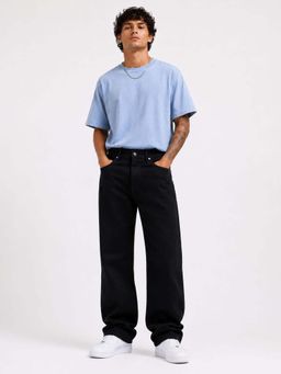 Flying Machine - Men Black Cobain Loose Fit Mid Rise Jeans