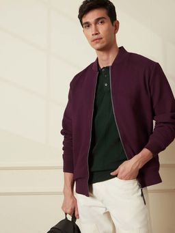 WROGN - Men Solid Casual Wine Jacket