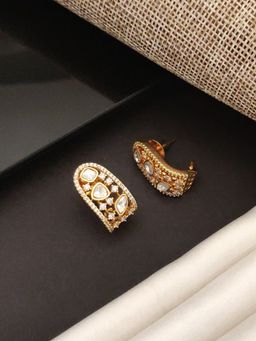 Abdesigns - Elite Gold Plated Polka Drop Earrings