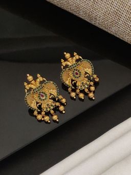 Abdesigns - Pleasing Peacock Green Drop Earrings