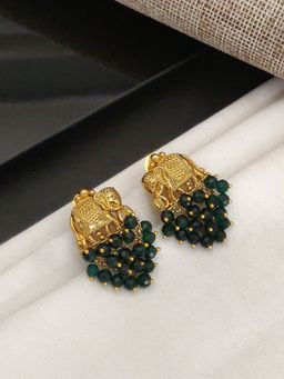 Abdesigns - Stunning Green Elephant Drop Earrings