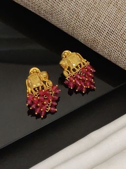 Abdesigns - Stunning Red Elephant Drop Earrings