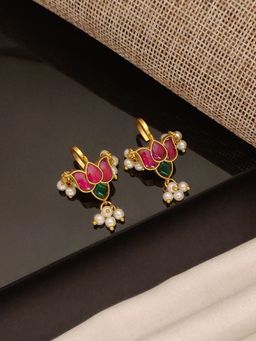 Abdesigns - Gold-Plated Artificial Beads Pachi Kundan Bugadi Ear Cuff