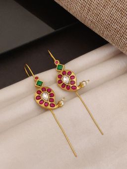 Abdesigns - Gold-Plated Artificial Beads Pachi Kundan Ear Cuff