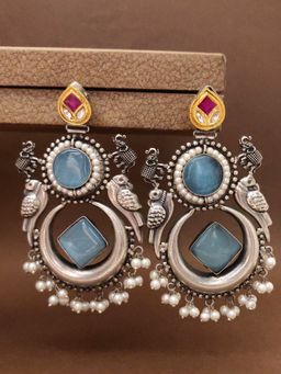 Abdesigns - Elegant German Silver Plated Dangler Earrings