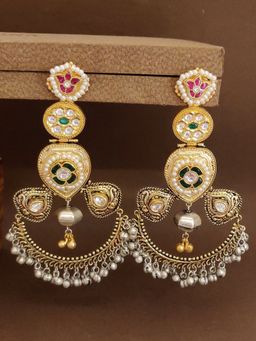 Abdesigns - Elegant German Silver Plated Dangler Earrings