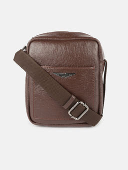 Police - Ostrich Polo Men's Brown Color Cross Body Bag