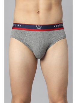 Van Heusen Innerwear - Men Jaspe Textured & No Marks Briefs - Grey