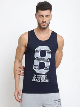 Van Heusen Innerwear - Men All Day Comfort & Graphic Print Vest - Navy