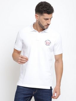 Van Heusen Innerwear - Men Varsity Inspired & Short Sleeve Polo T-Shirt - White