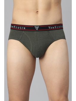 Van Heusen Innerwear - Men Colour Fresh & Open Fly Briefs - Olive Melange