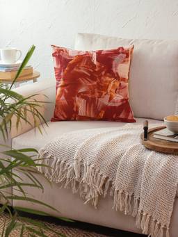 House This - Arizona Desert Cotton 2 Cushion Covers-Red