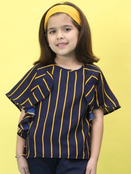 BaawRi - Girls Navy Stripe Top
