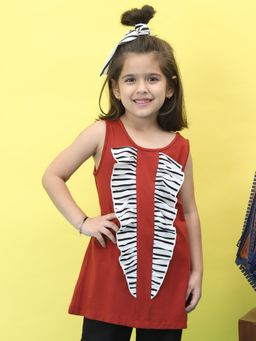 BaawRi - Girls Tan Color Cotton Frill Top
