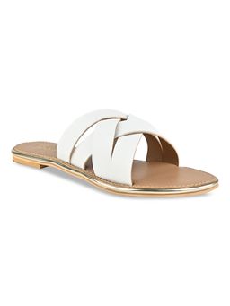 ROCIA - White Women Criss-Cross Flats