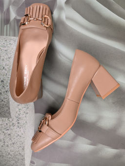 Ronnie Grey - Women Beige Solid Fringe Pumps