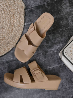 Ronnie Grey - Women Beige Textured Sandals