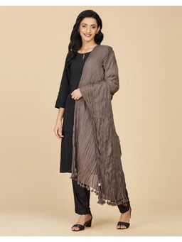 Fabindia - Grey Cotton Woven Dupatta