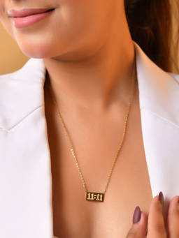 VOJ - Women'S Gold Plated 11:11 Necklace