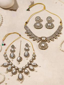 Zaveri Pearls - Gold Tone Jewellery Set