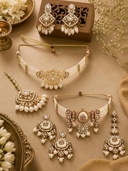 Zaveri Pearls - Gold Tone Jewellery Set