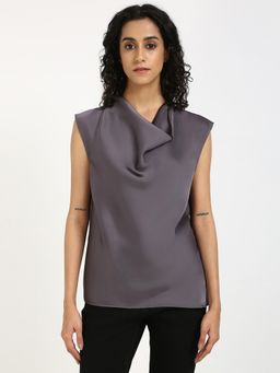 Calvin Klein - Womens Grey Color Top