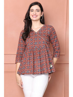 Rajnandini - Womens Pure Cotton Jaipuri Printed Short Top