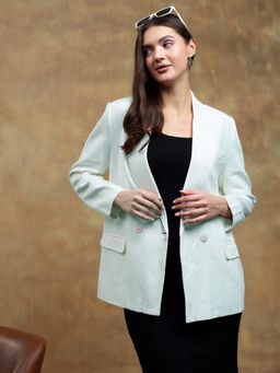 KOTTY - Womens Longline Double-Breasted Wool Blazer