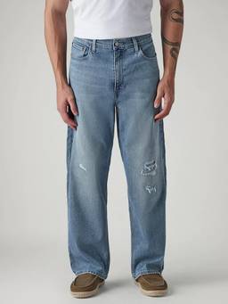 Levi's - Mens 505 Light-Blue Straight Fit Mid Rise Jeans