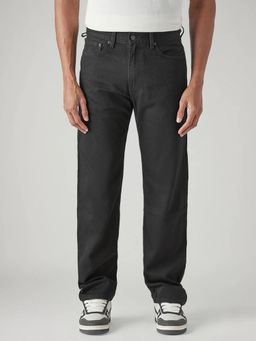 Levi's - Mens 555 Black Relaxed Straight Fit Mid Rise Jeans