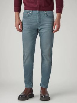 Levi's - Mens 555 Greyish-Blue Relaxed Straight Fit Mid Rise Overdyed Jeans