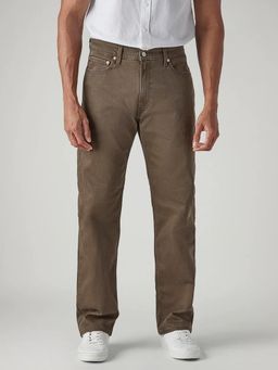 Levi's - Mens 555 Light-Brown Relaxed Straight Fit Mid Rise Overdyed Jeans