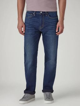 Levi's - Mens 541 Dark-Blue Athletic Tapered Fit Mid Rise Commuter Jeans
