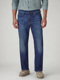 Levi's - Mens 511 Blue Slim Fit Mid Rise Redloop Jeans