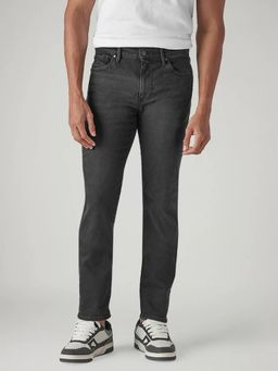 Levi's - Mens 511 Charcoal-Grey Slim Fit Mid Rise Redloop Jeans